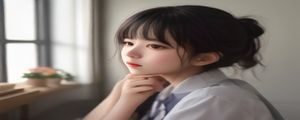 女性学员在咖啡厅用笔记本电脑学习日韩文化课程，屏幕上显示日本传统节日相关内容，环境轻松惬意